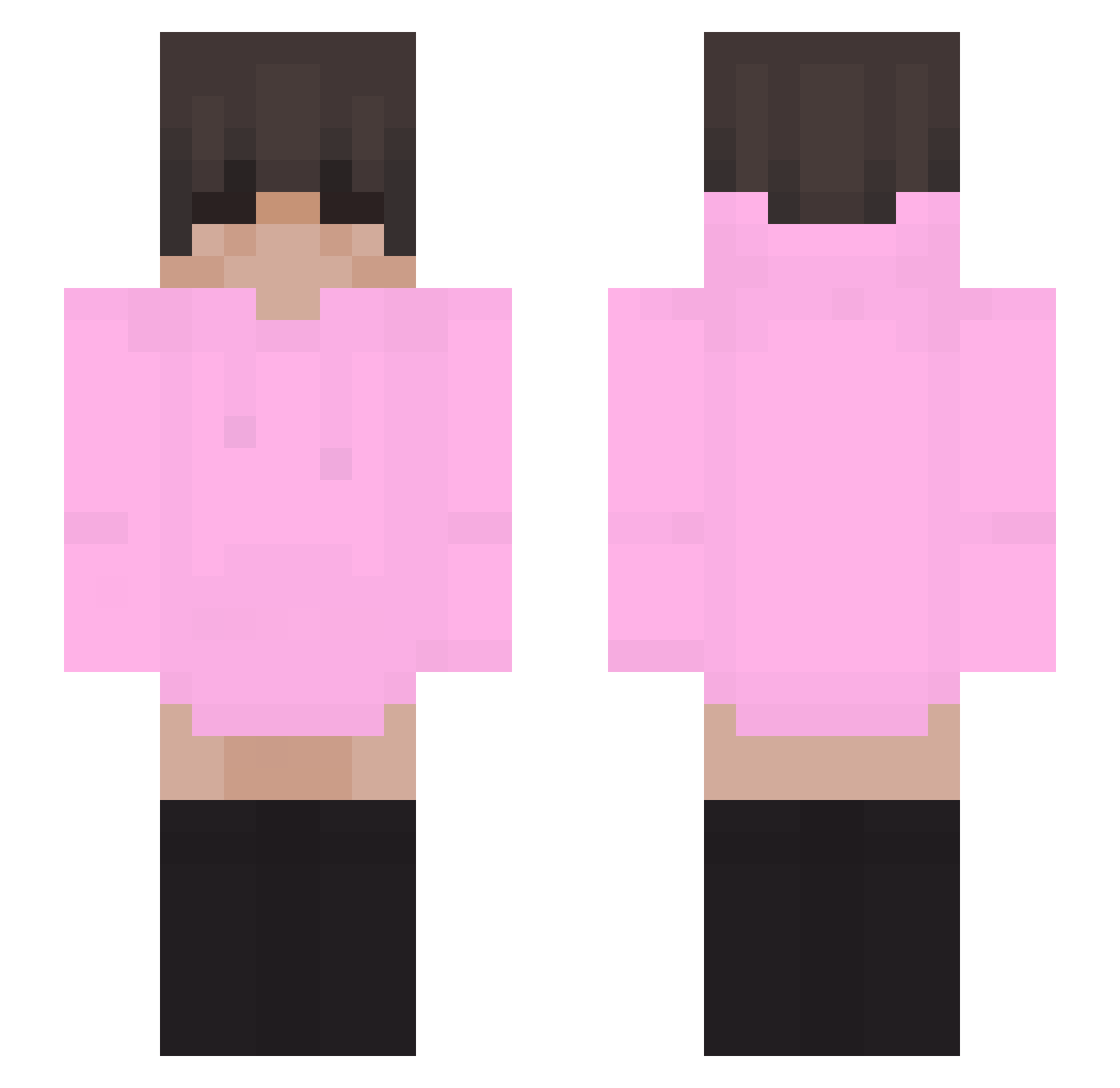 FemboysOwO Minecraft skin, front and back view