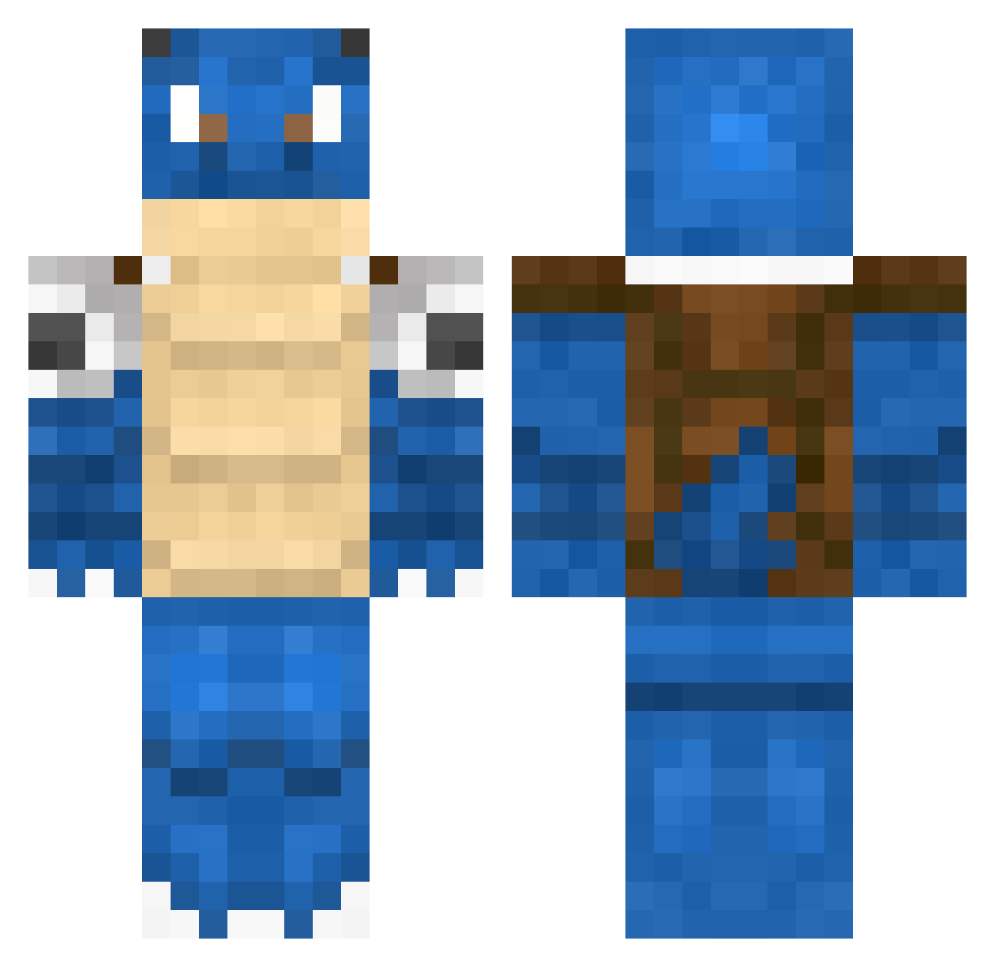 AmixTW Minecraft skin, front and back view