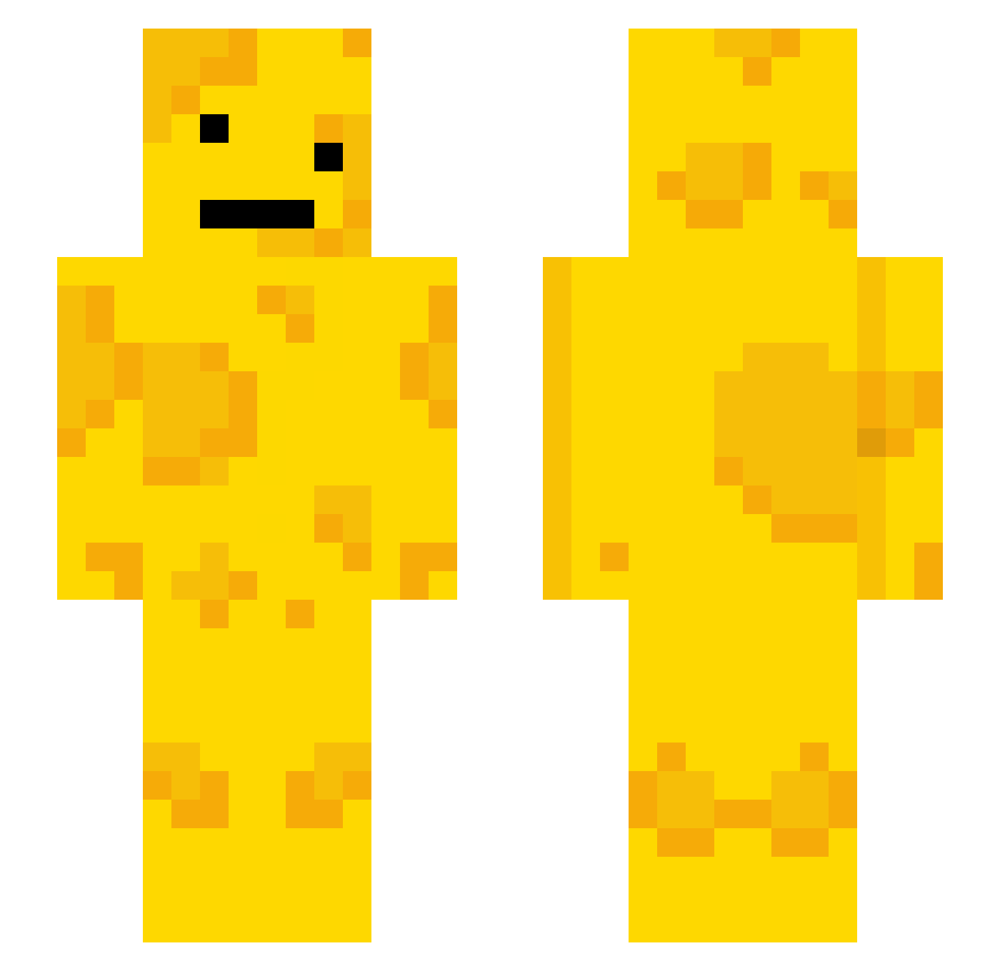 Itz_Chez Minecraft skin, front and back view