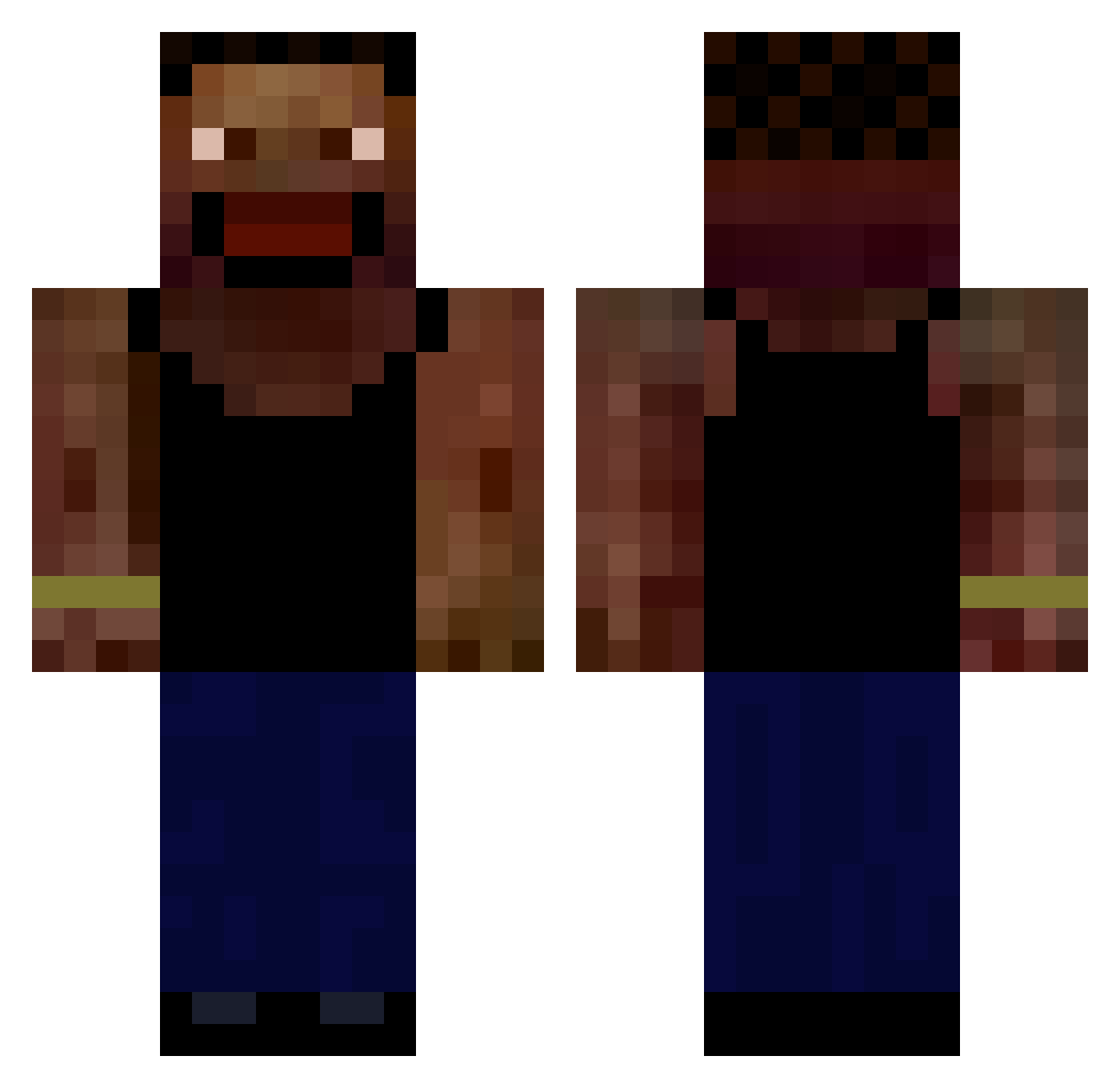 eelitee Minecraft skin, front and back view