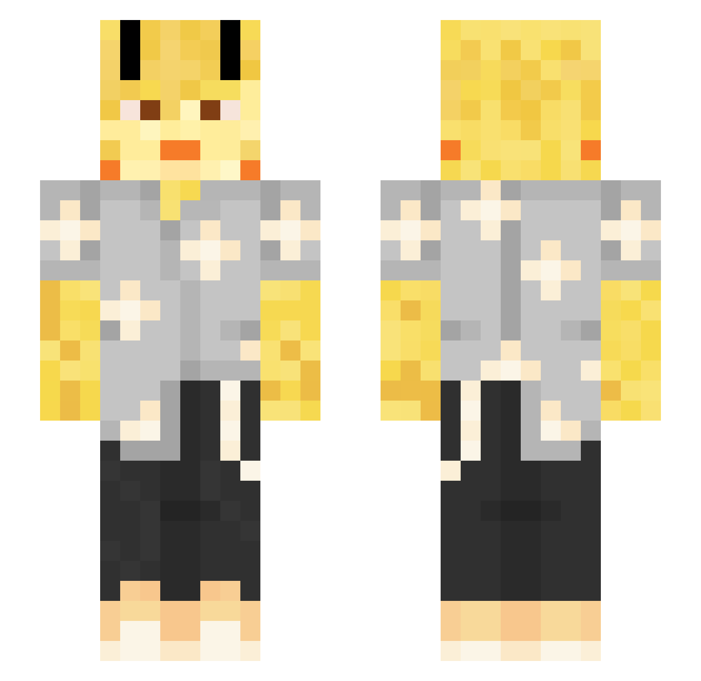 OrionsDawn Minecraft skin, front and back view