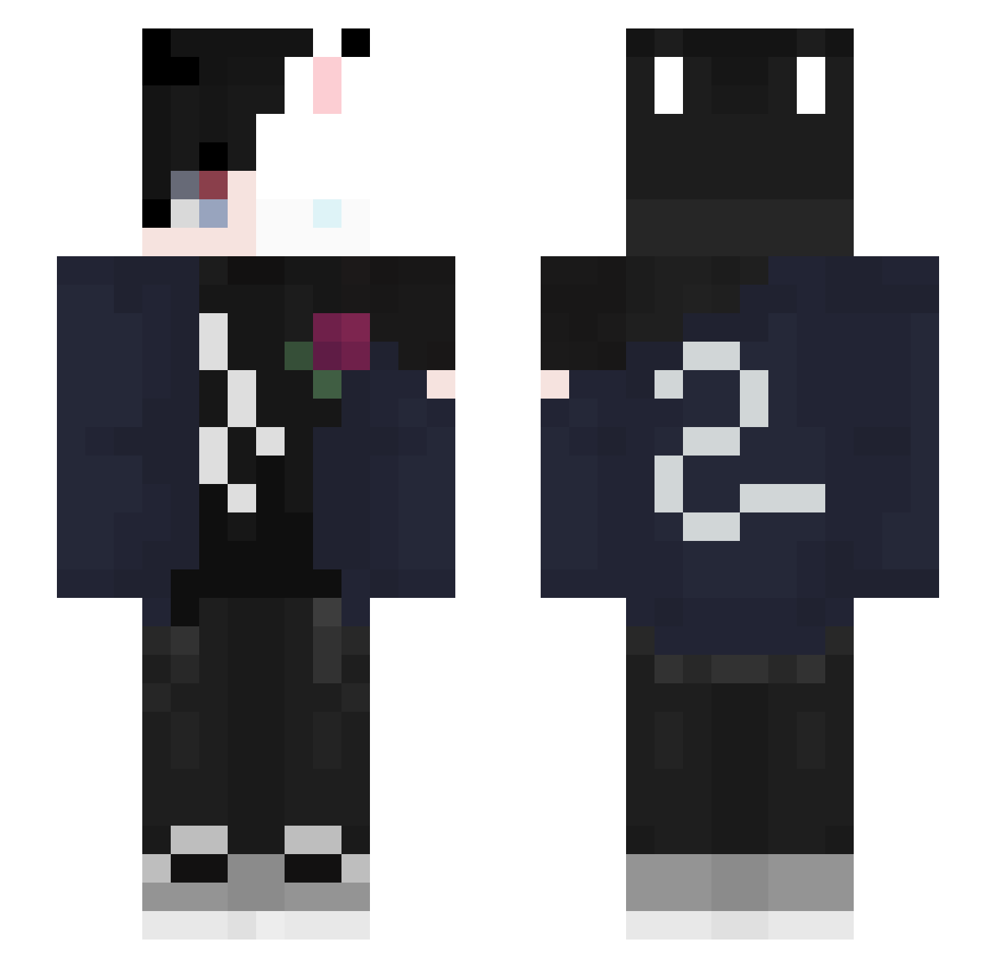 ZhangBravery Minecraft skin, front and back view