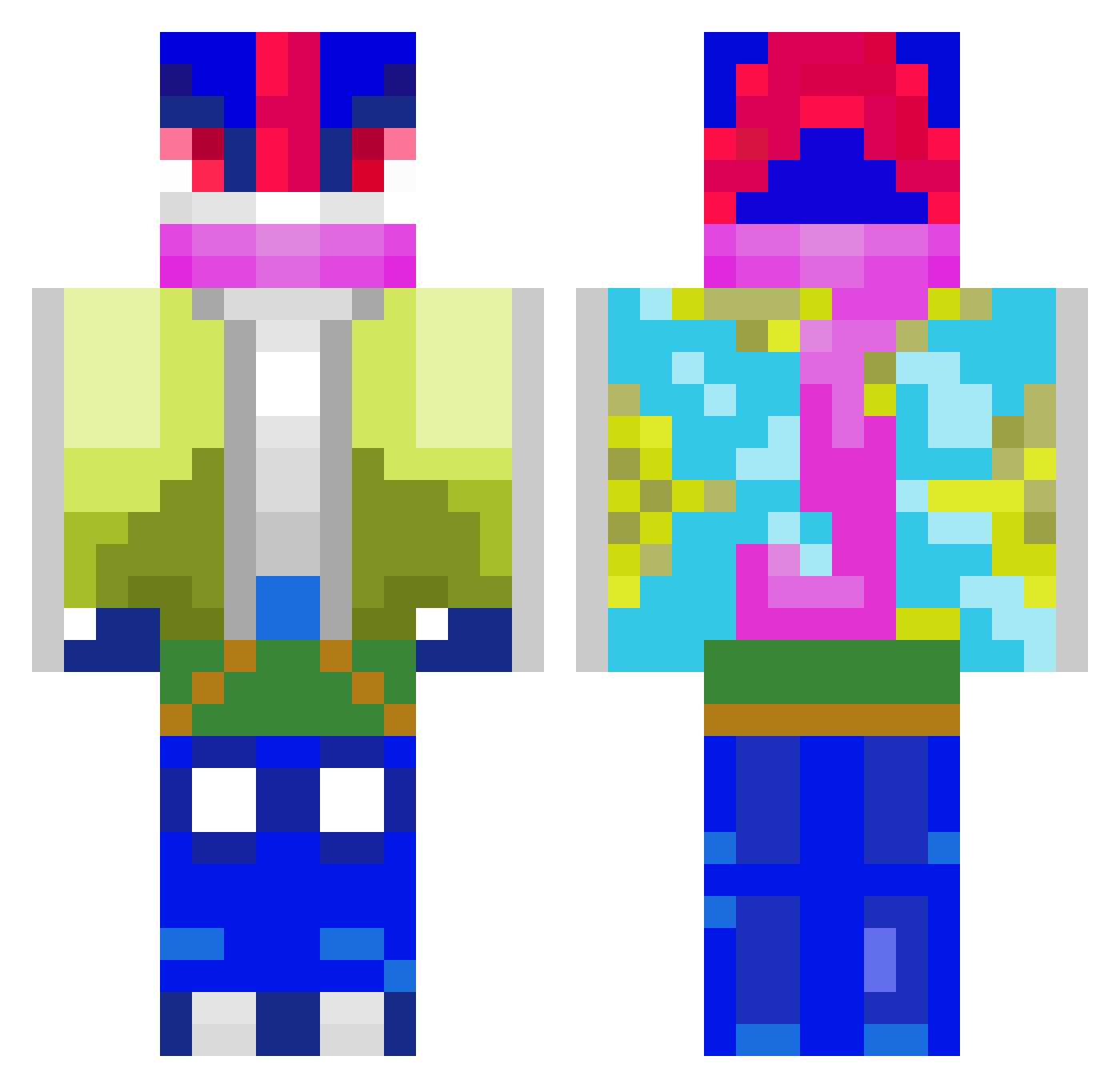 Ash_Greninja1233 Minecraft skin, front and back view