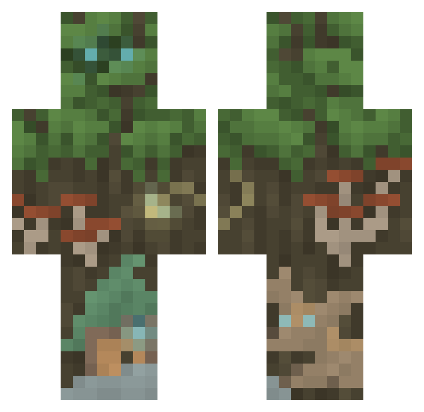 Tree_97 Minecraft skin, front and back view
