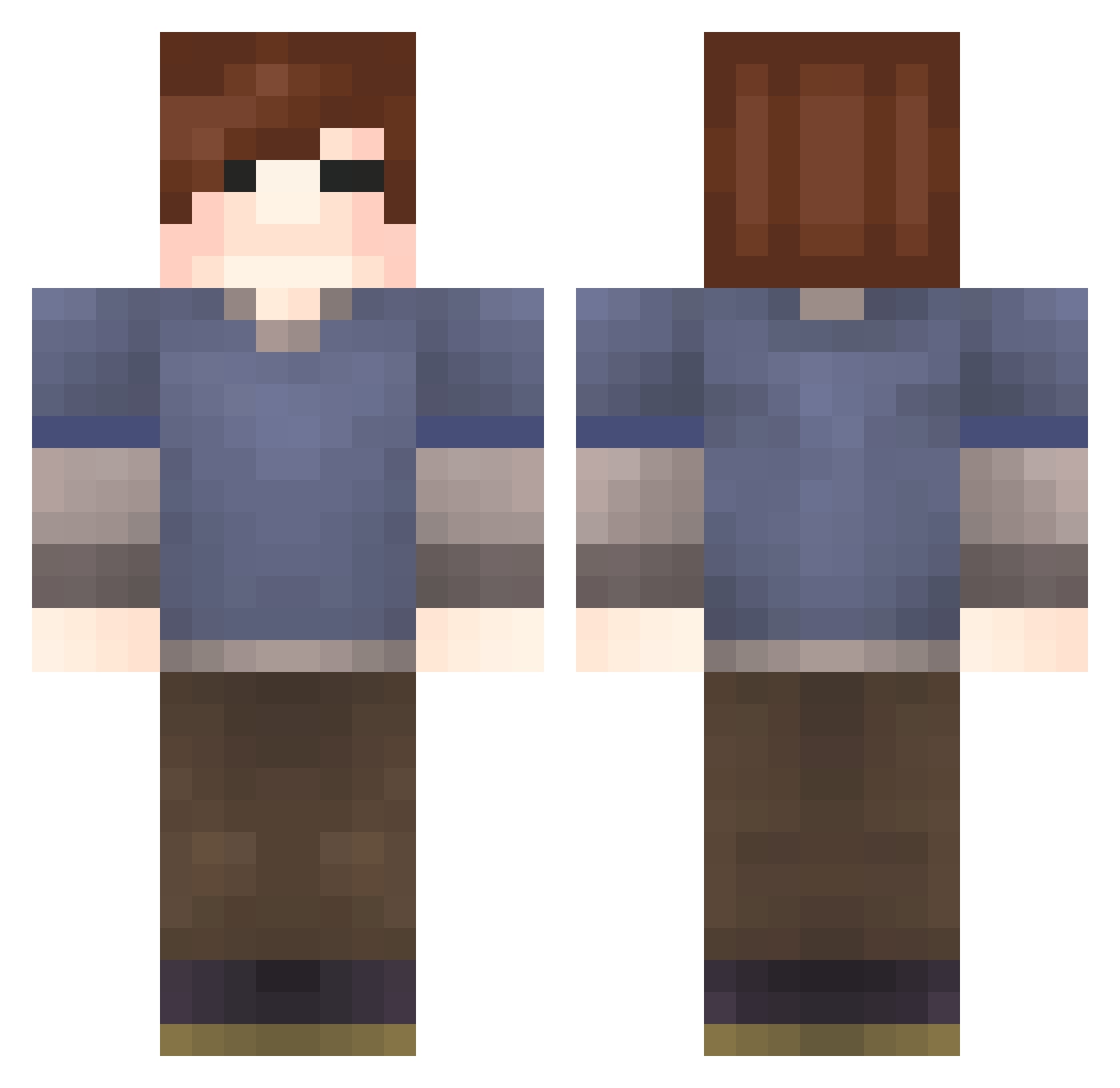 N_3212 Minecraft skin, front and back view