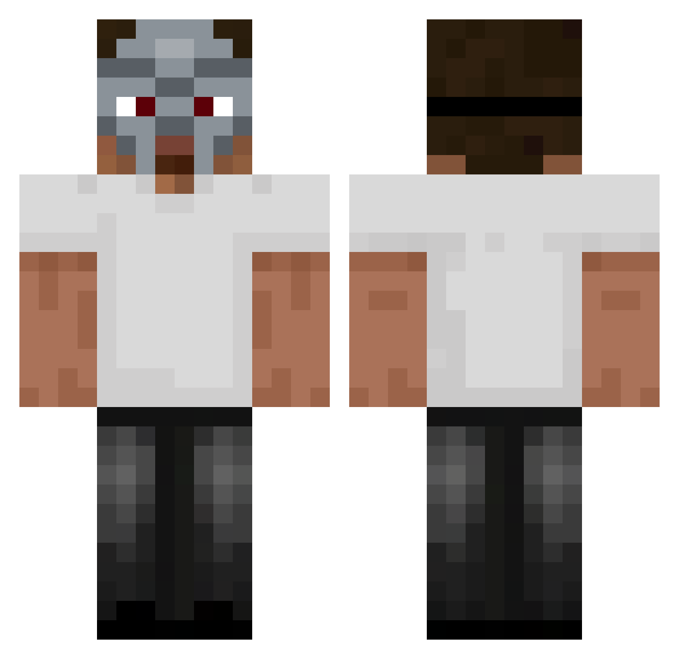 TOST123456 Minecraft skin, front and back view