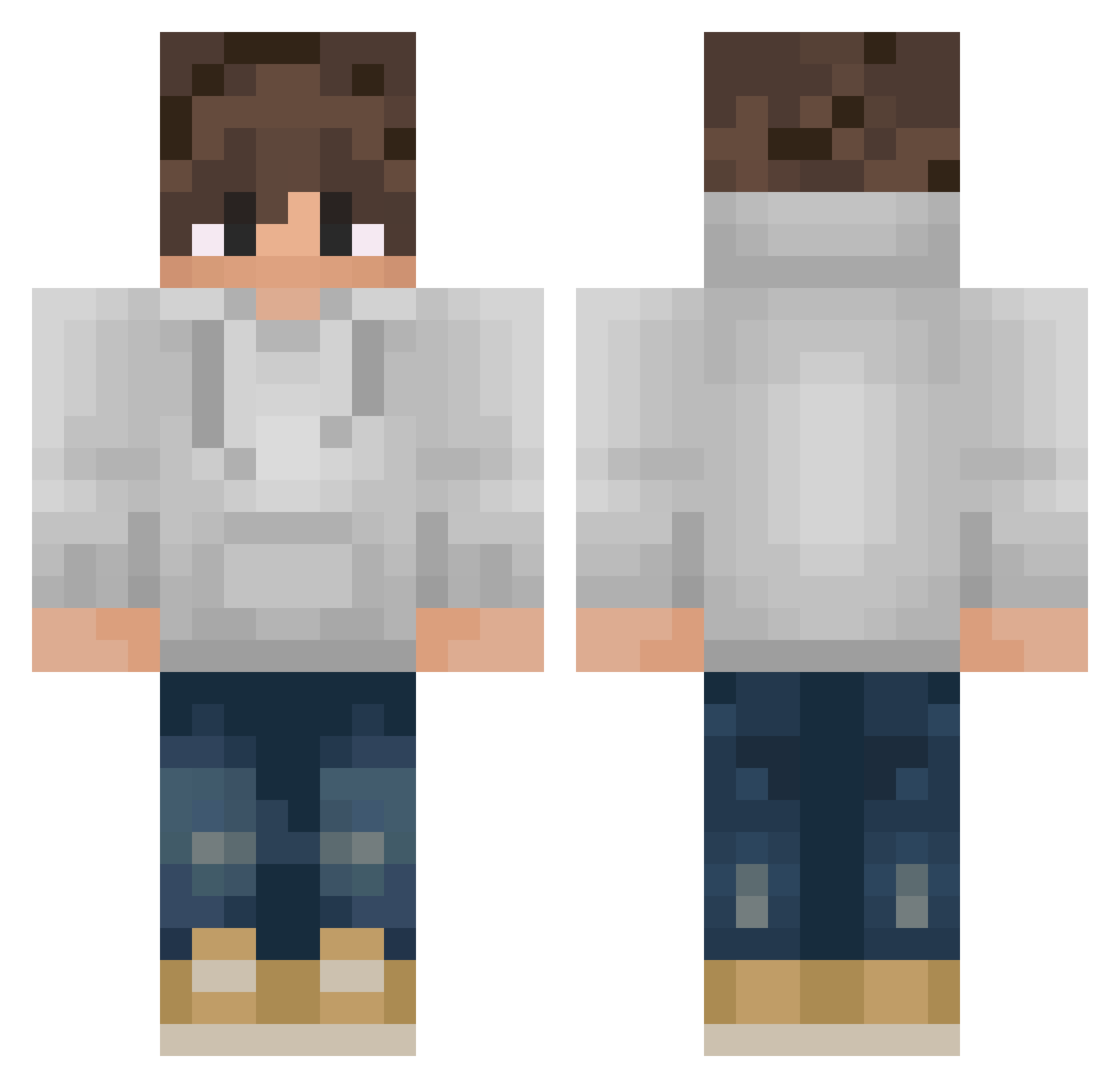 Kwasn4 Minecraft skin, front and back view