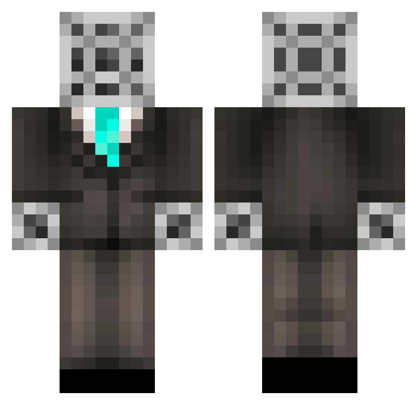 Nerr1S Minecraft skin, front and back view