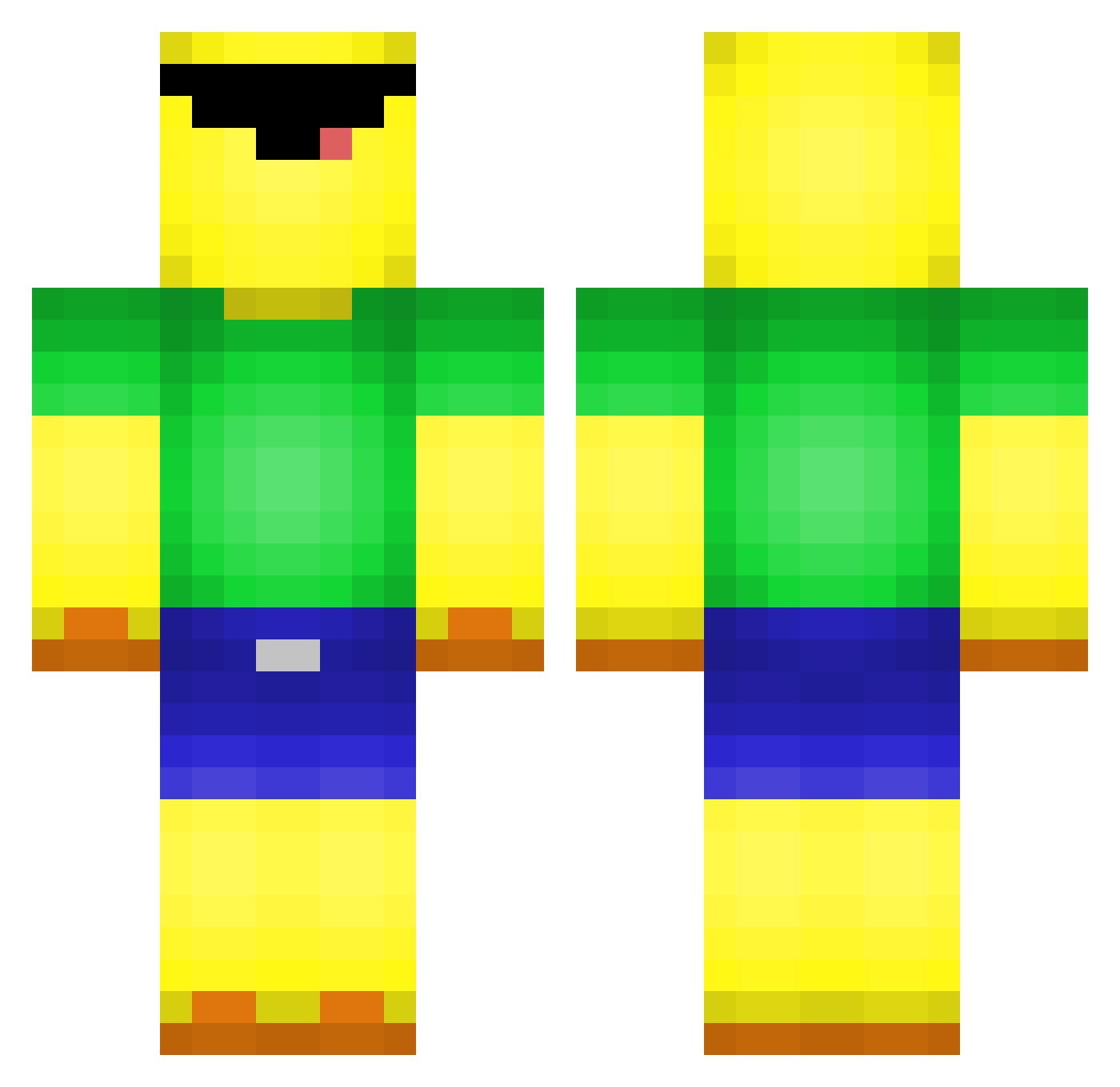 xxxtentacion12 Minecraft skin, front and back view