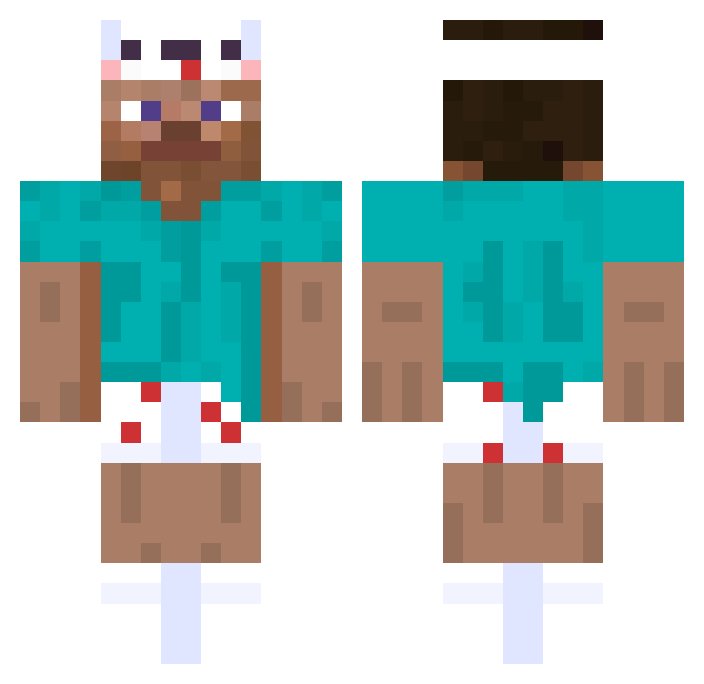 J4nek_ Minecraft skin, front and back view