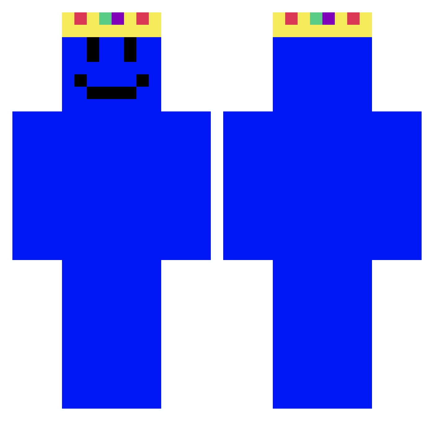 Abloh_xd Minecraft skin, front and back view