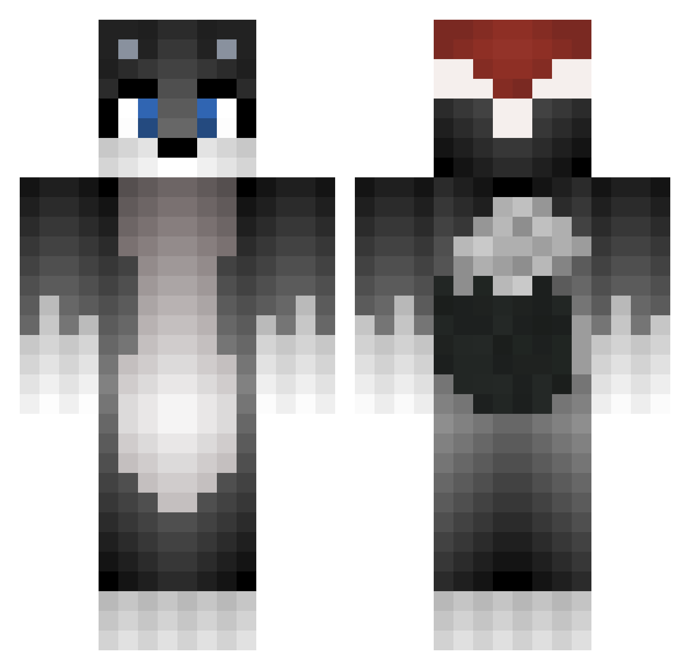michelle213 Minecraft skin, front and back view