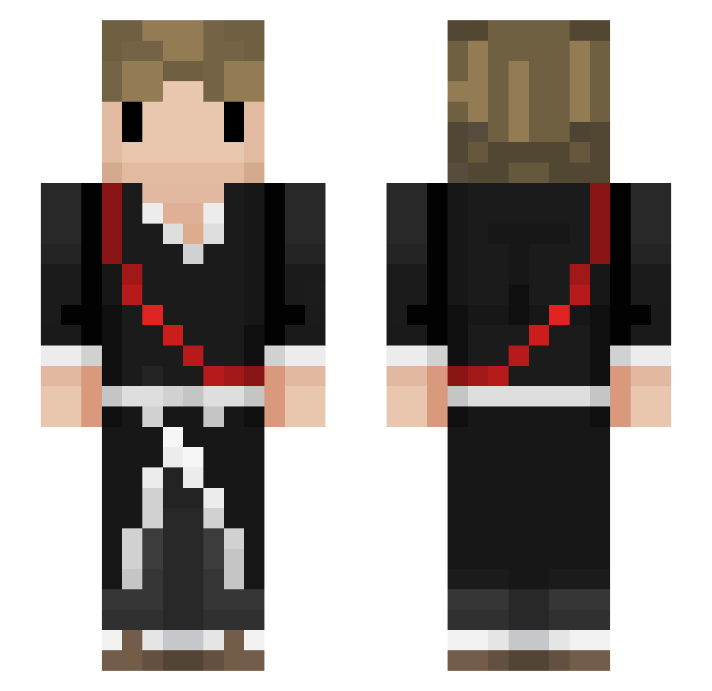 fruitprince Minecraft skin, front and back view