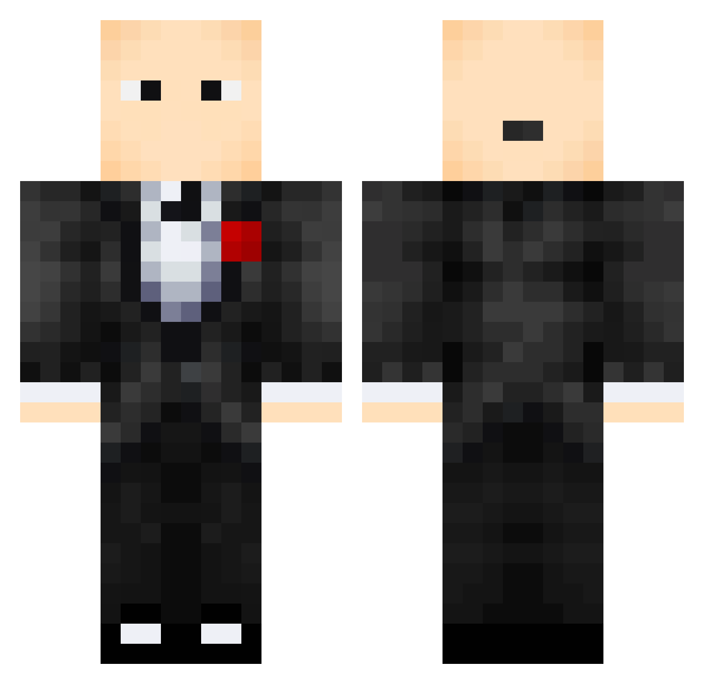 ArhsGG Minecraft skin, front and back view