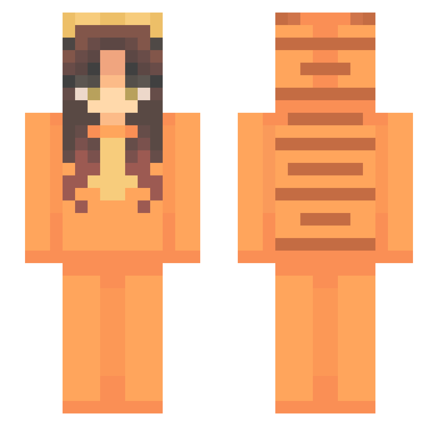 BVL Minecraft skin, front and back view