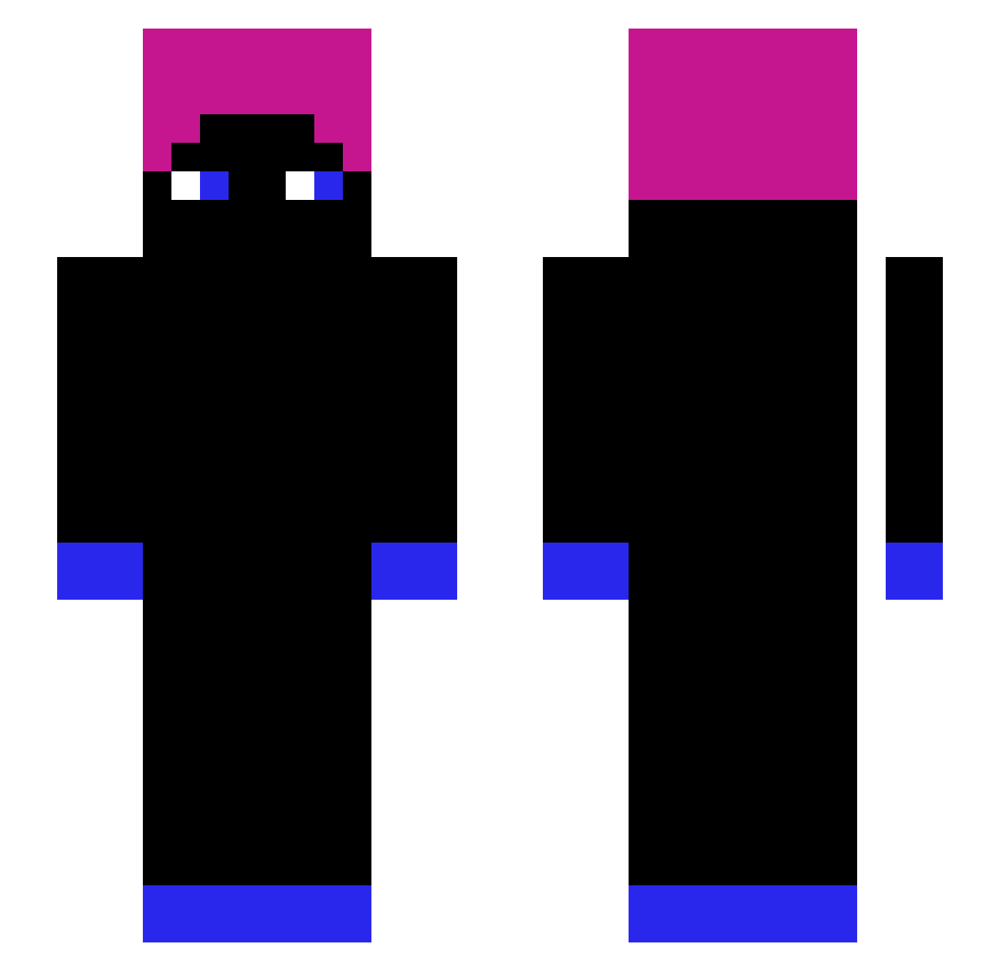 Dynamo44926 Minecraft skin, front and back view