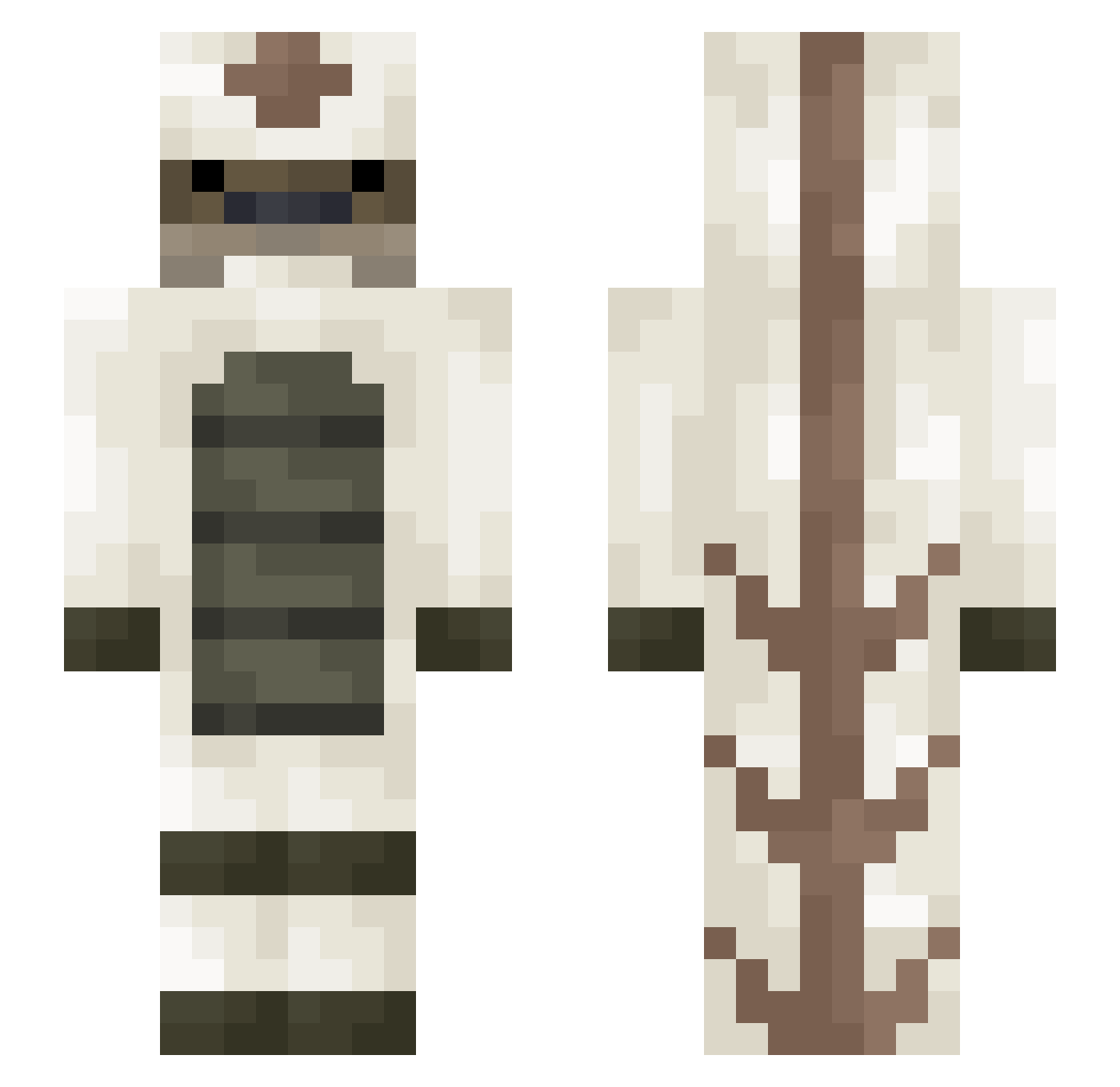 squeakingchicken Minecraft skin, front and back view