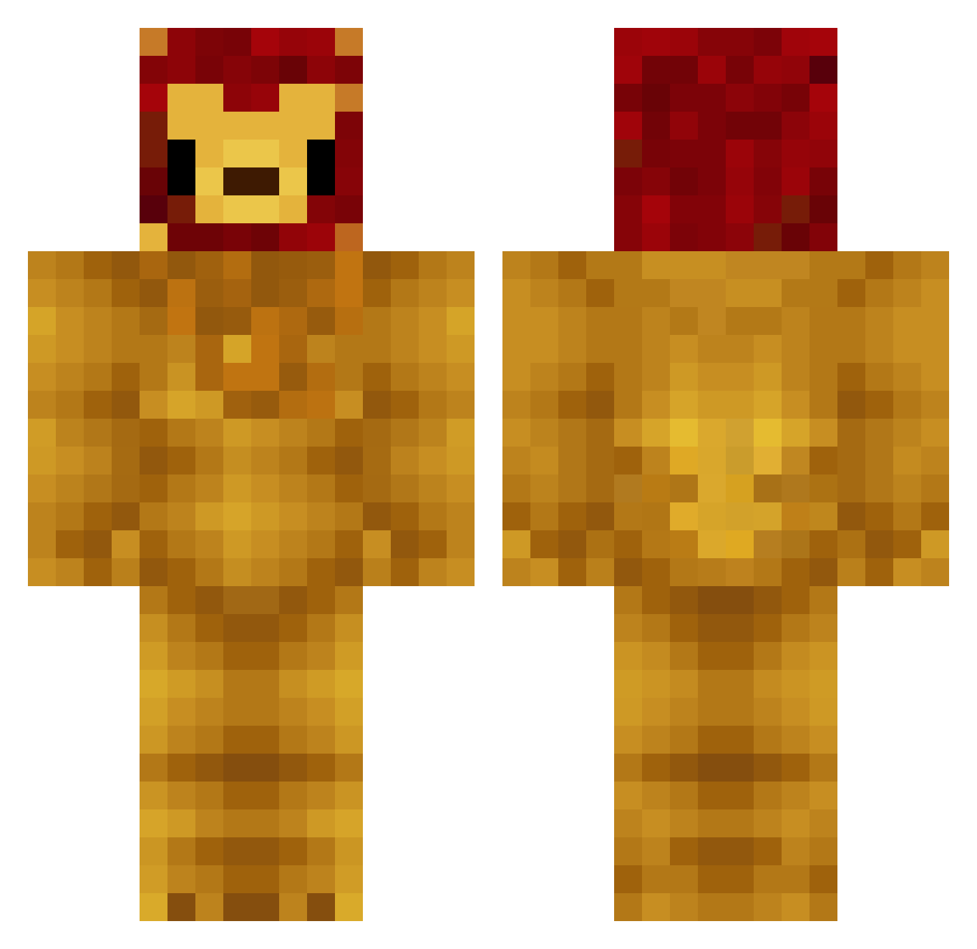 steppintoofast Minecraft skin, front and back view