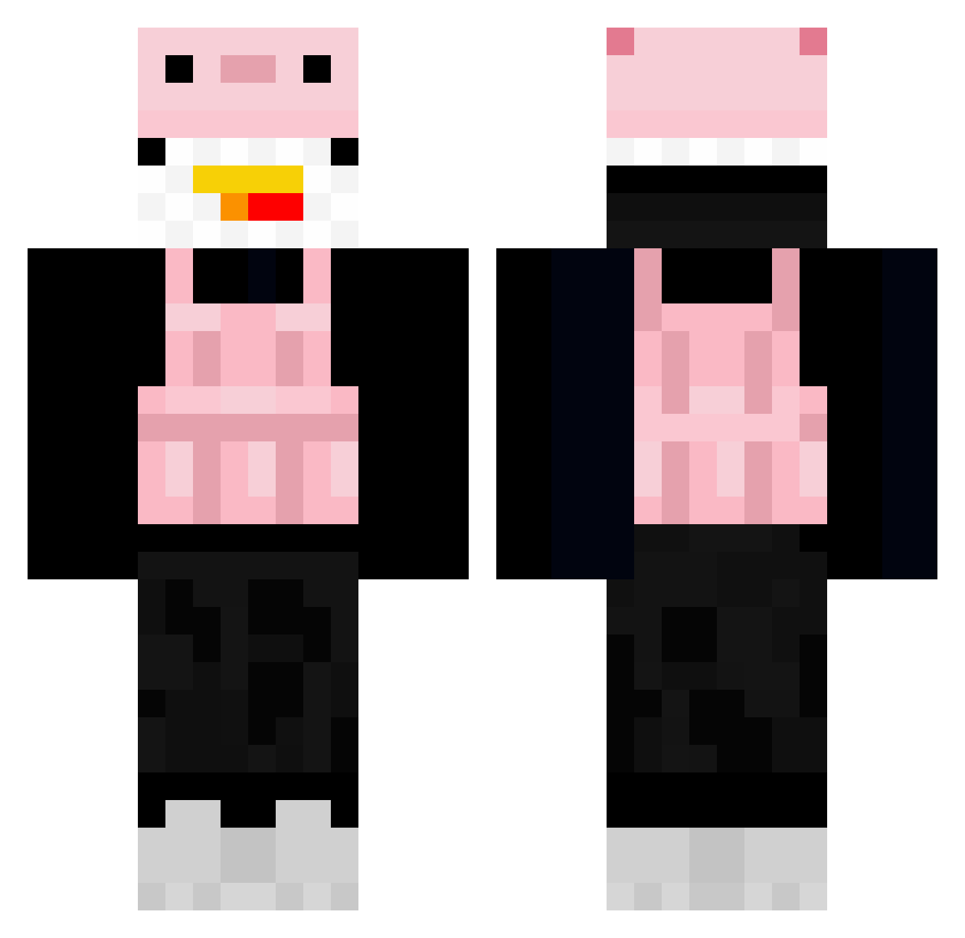 MaserTheSuper Minecraft skin, front and back view
