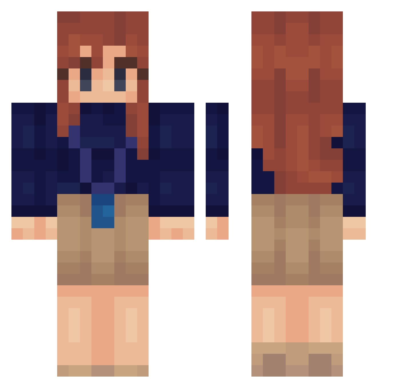 IAngelicaI Minecraft skin, front and back view