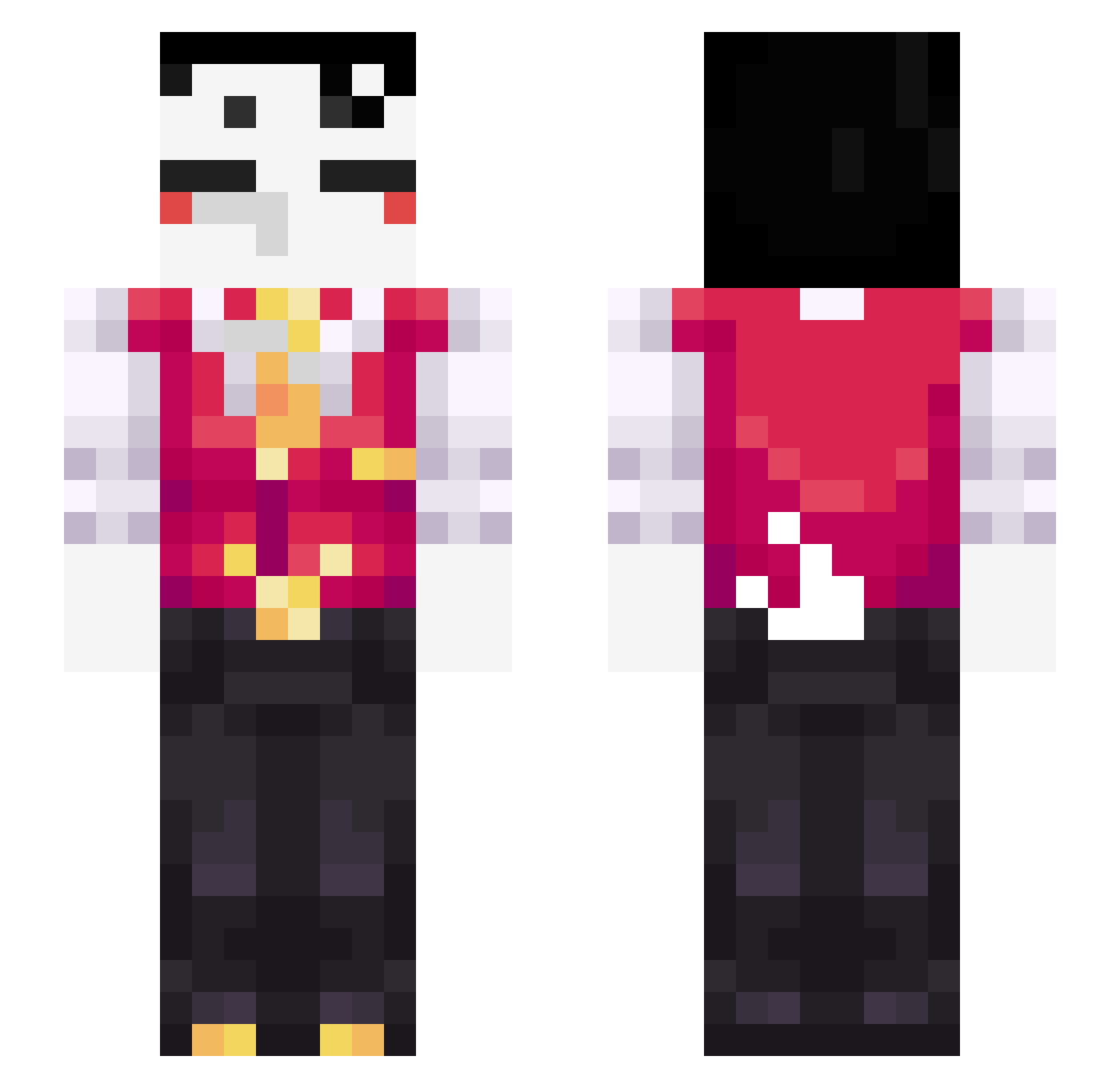 xianzhaoz Minecraft skin, front and back view