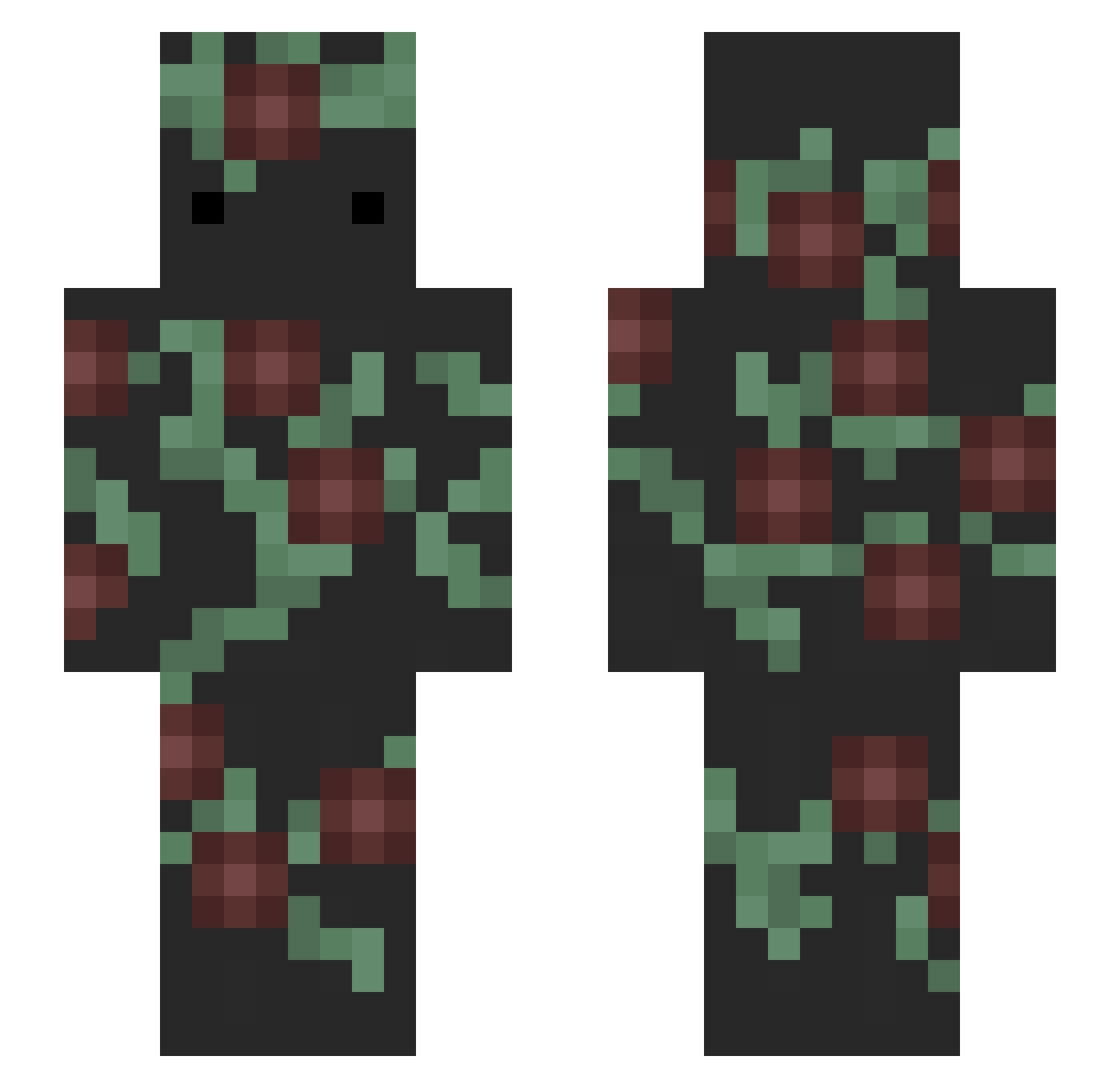 Horchst Minecraft skin, front and back view