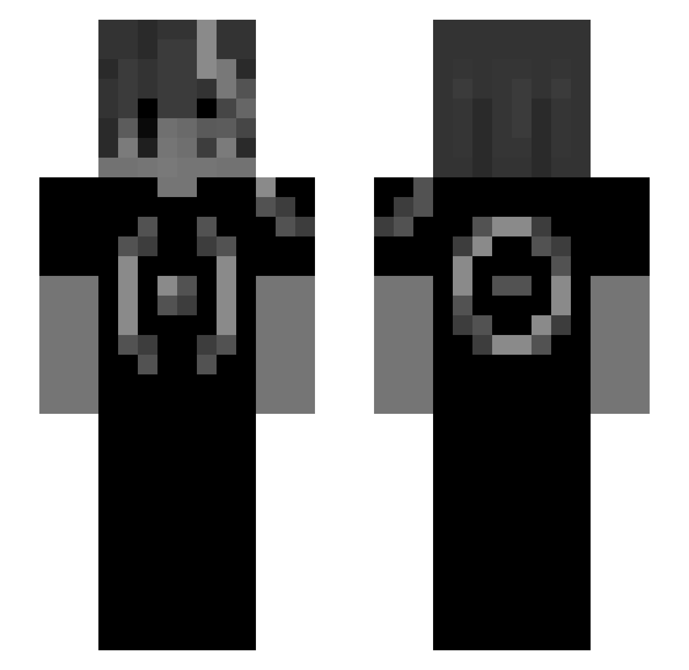 zwanikk Minecraft skin, front and back view