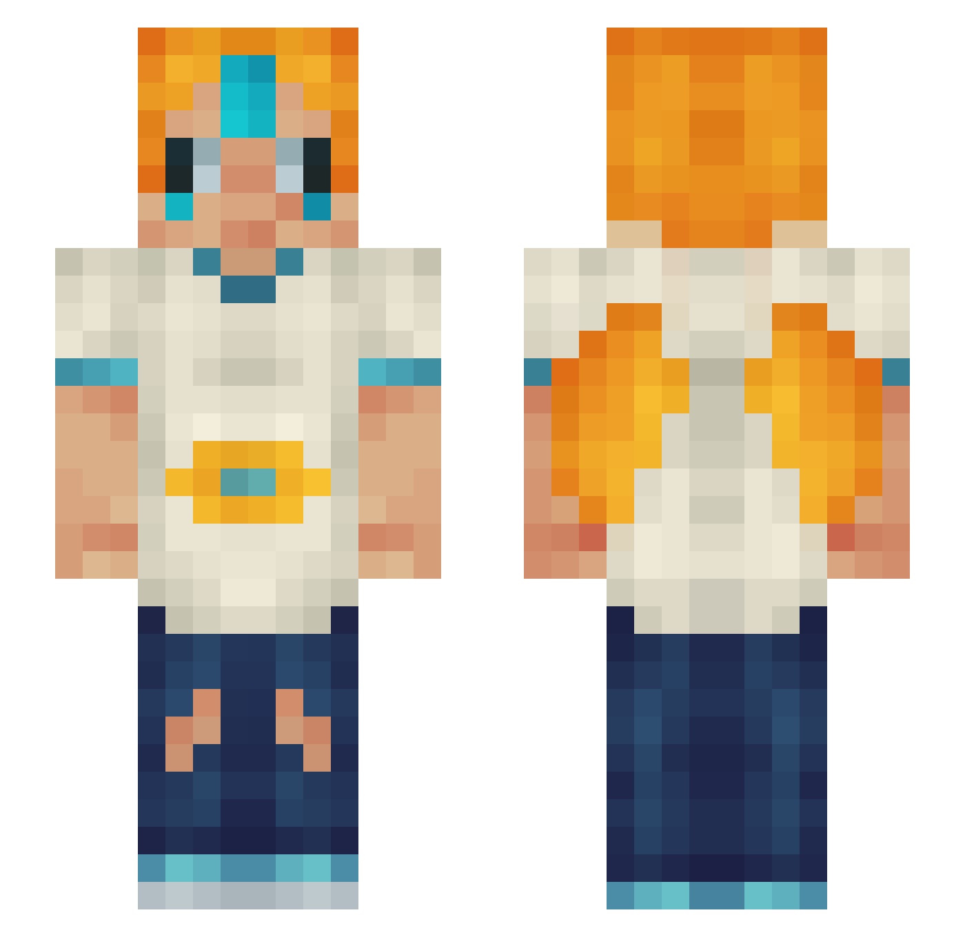 deport36 Minecraft skin, front and back view