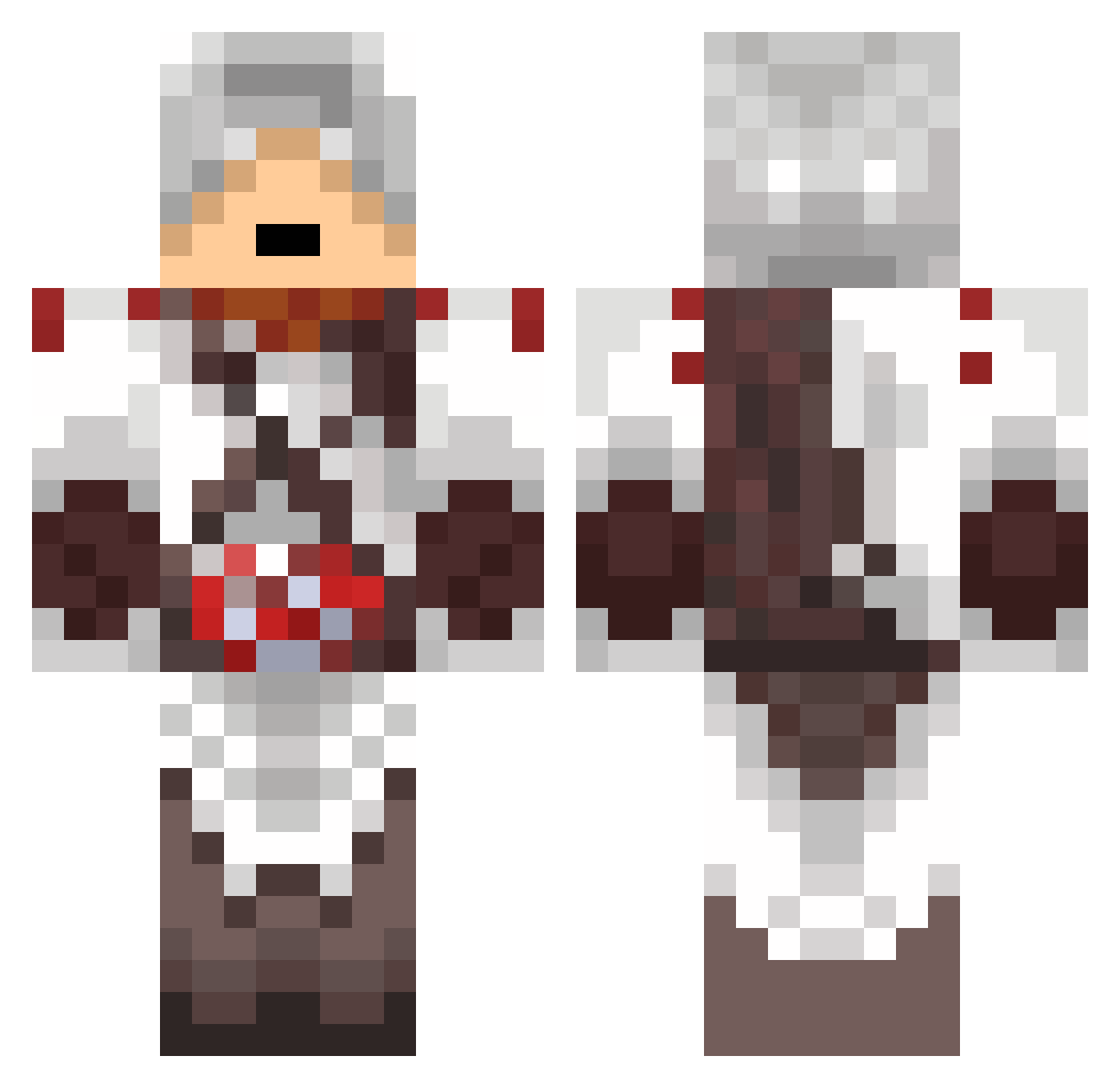 Terna Minecraft skin, front and back view