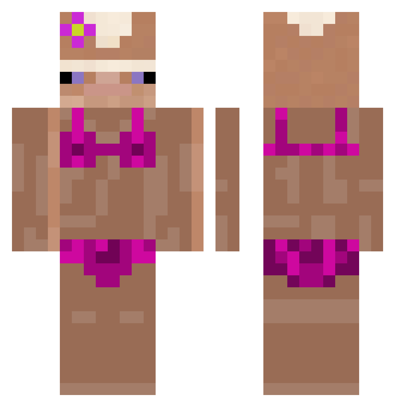 _venor Minecraft skin, front and back view