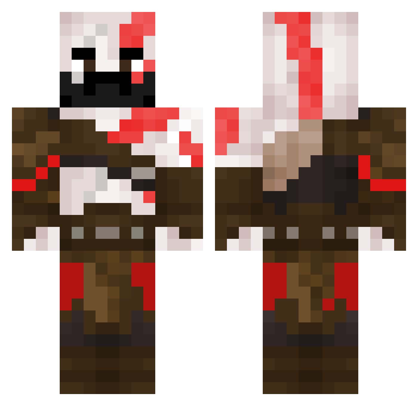 MiggyMaximus Minecraft skin, front and back view