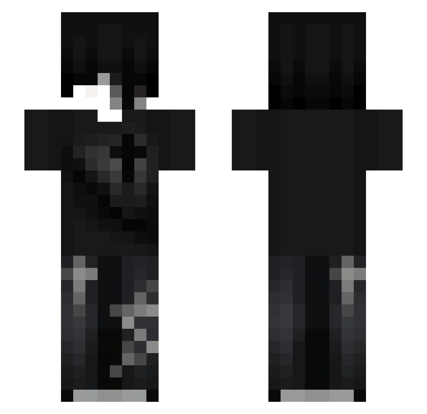 oZtrx Minecraft skin, front and back view
