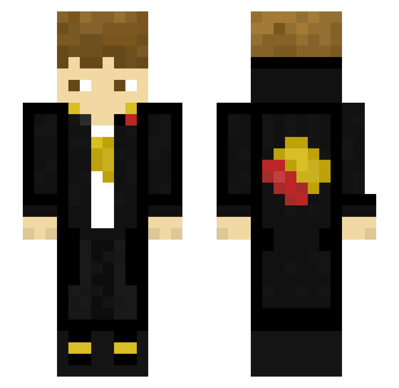 JWTackle Minecraft skin, front and back view