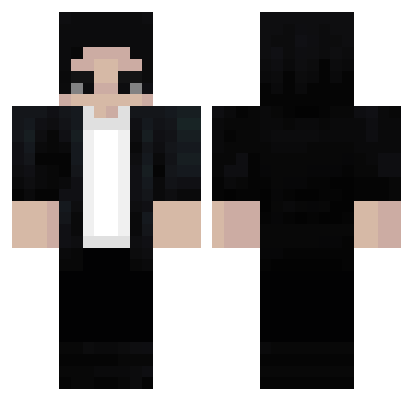 yashimauwu Minecraft skin, front and back view