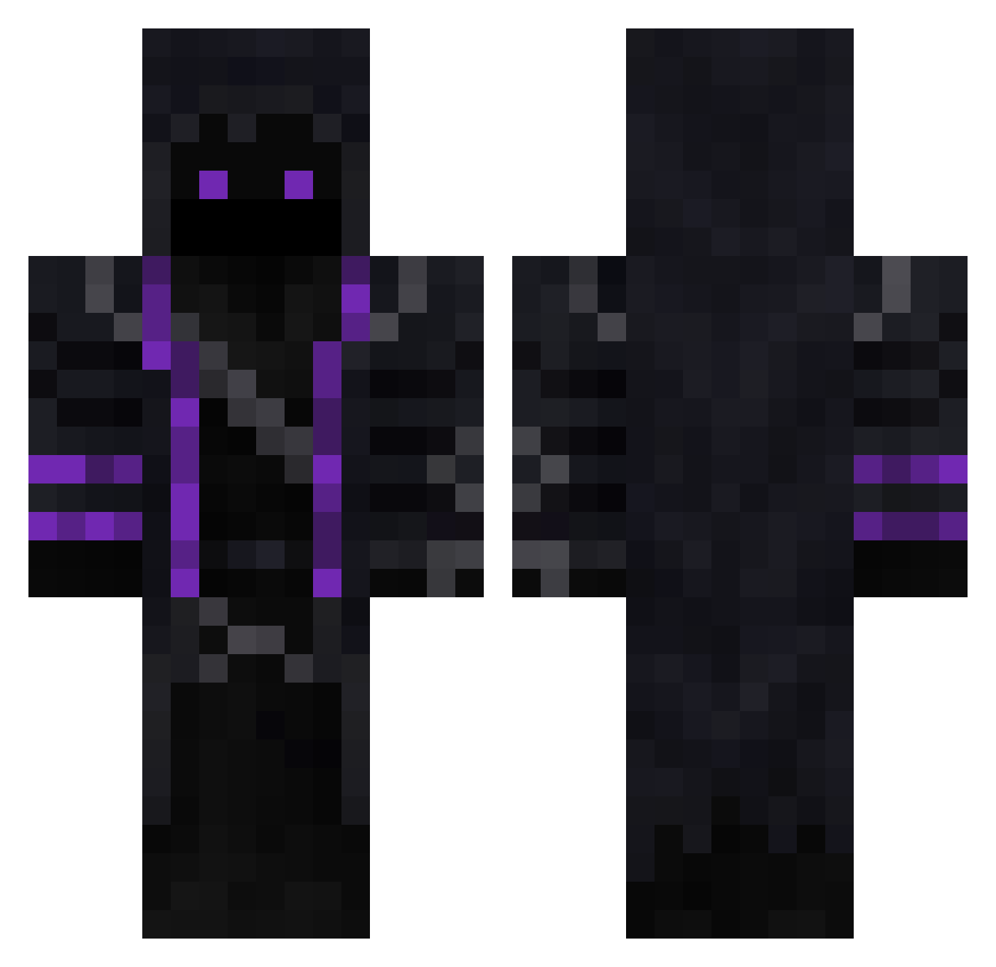 namicasi Minecraft skin, front and back view