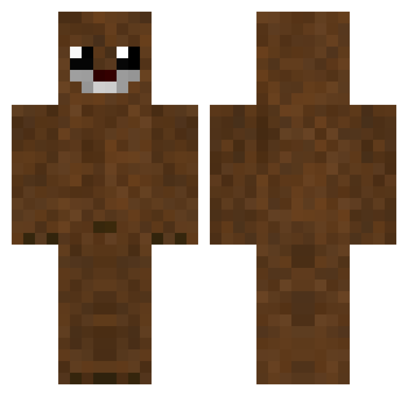 ChinaPanda07 Minecraft skin, front and back view