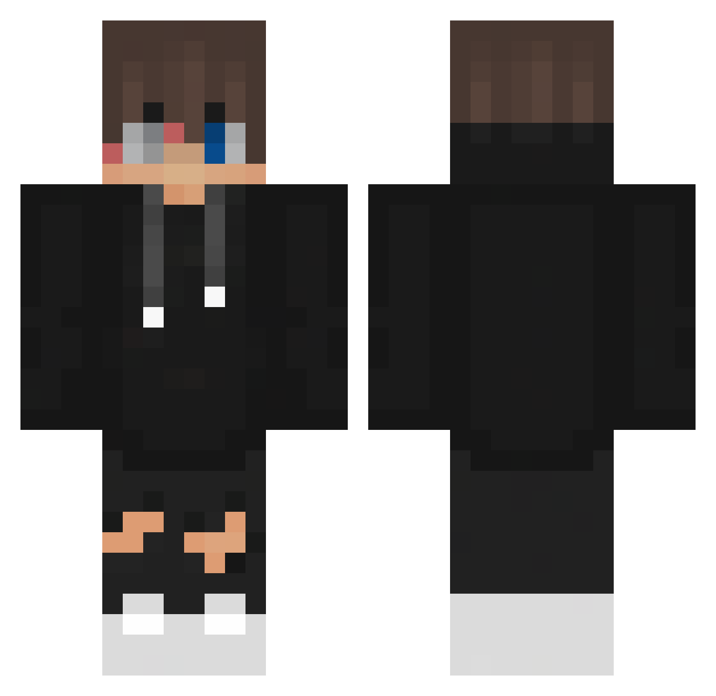 Kittek12 Minecraft skin, front and back view