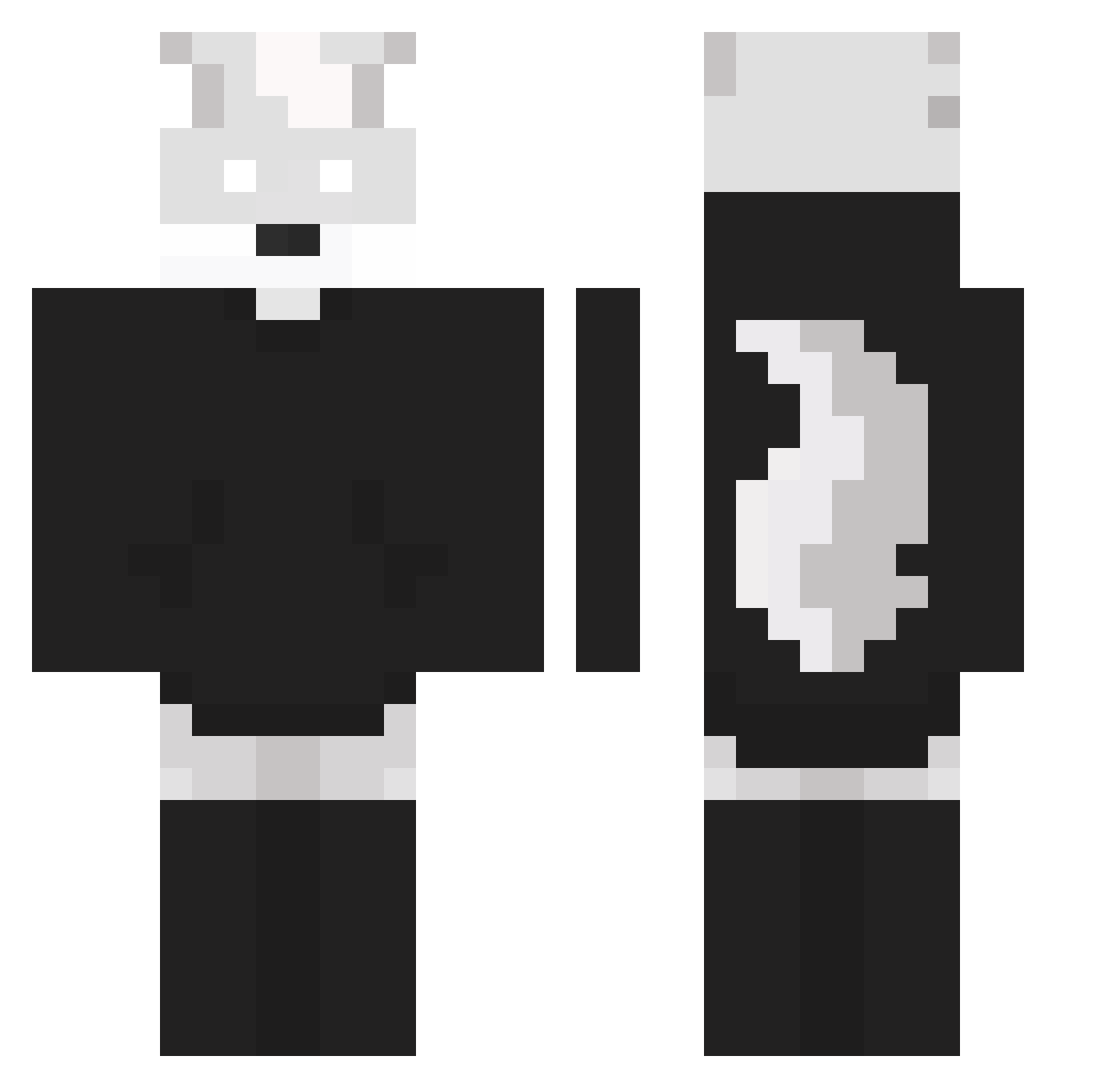 flopp411 Minecraft skin, front and back view