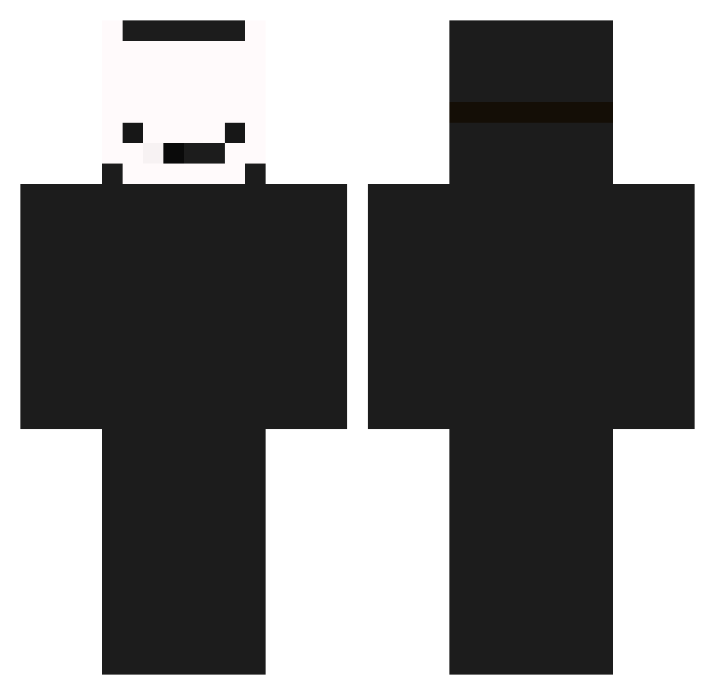 xeoisback Minecraft skin, front and back view