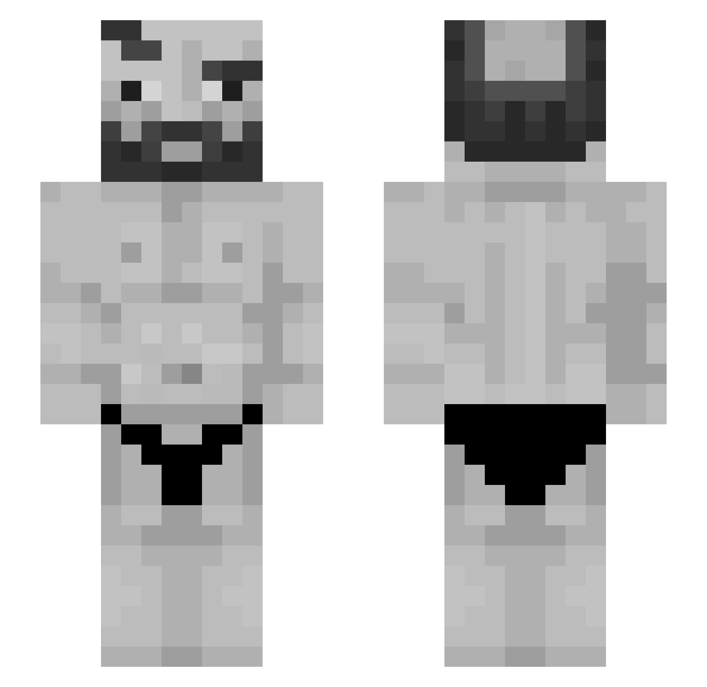 INEVERSTOPMEWING Minecraft skin, front and back view