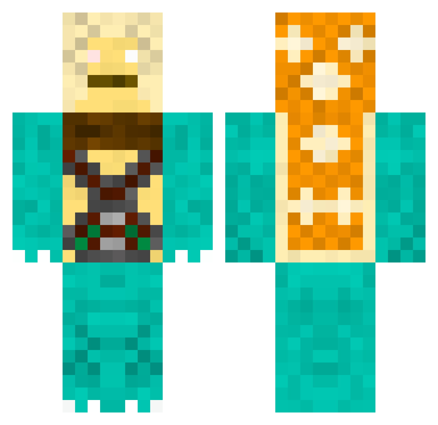 smarm Minecraft skin, front and back view