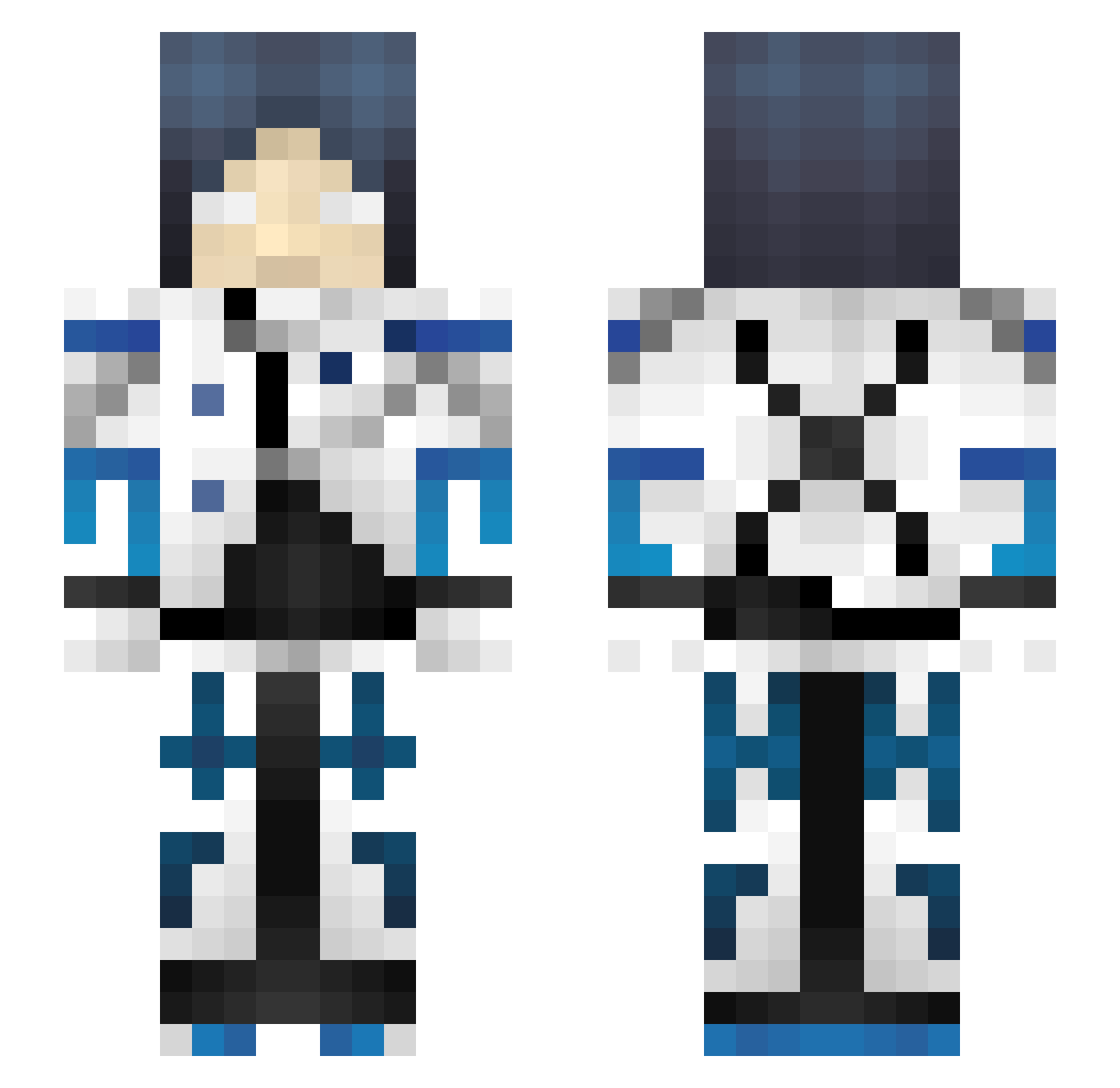 snnario Minecraft skin, front and back view