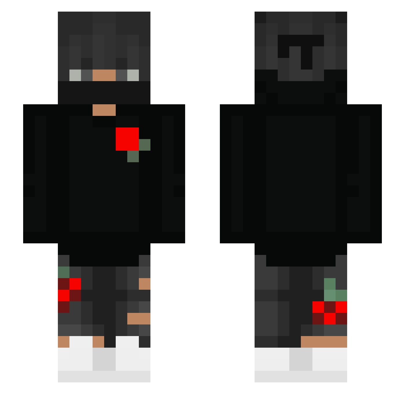 SITEDelta Minecraft skin, front and back view