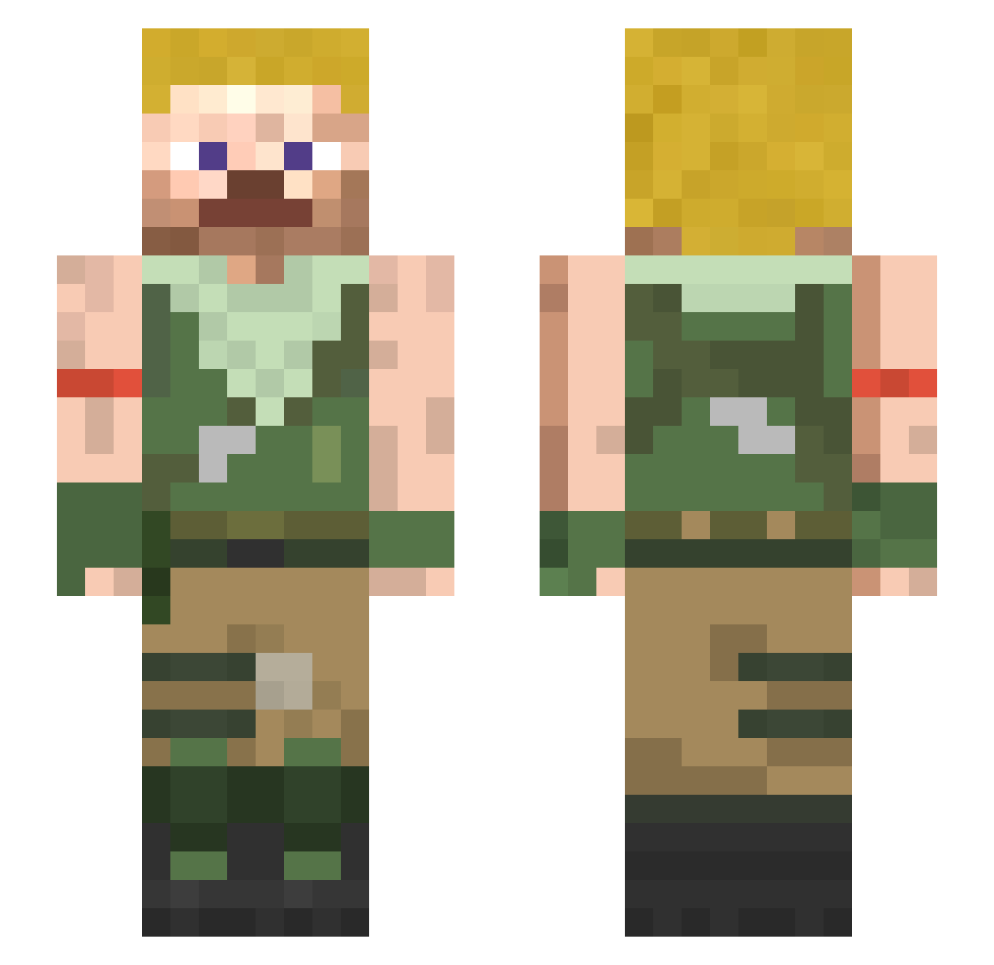UnRebeuDeter Minecraft skin, front and back view