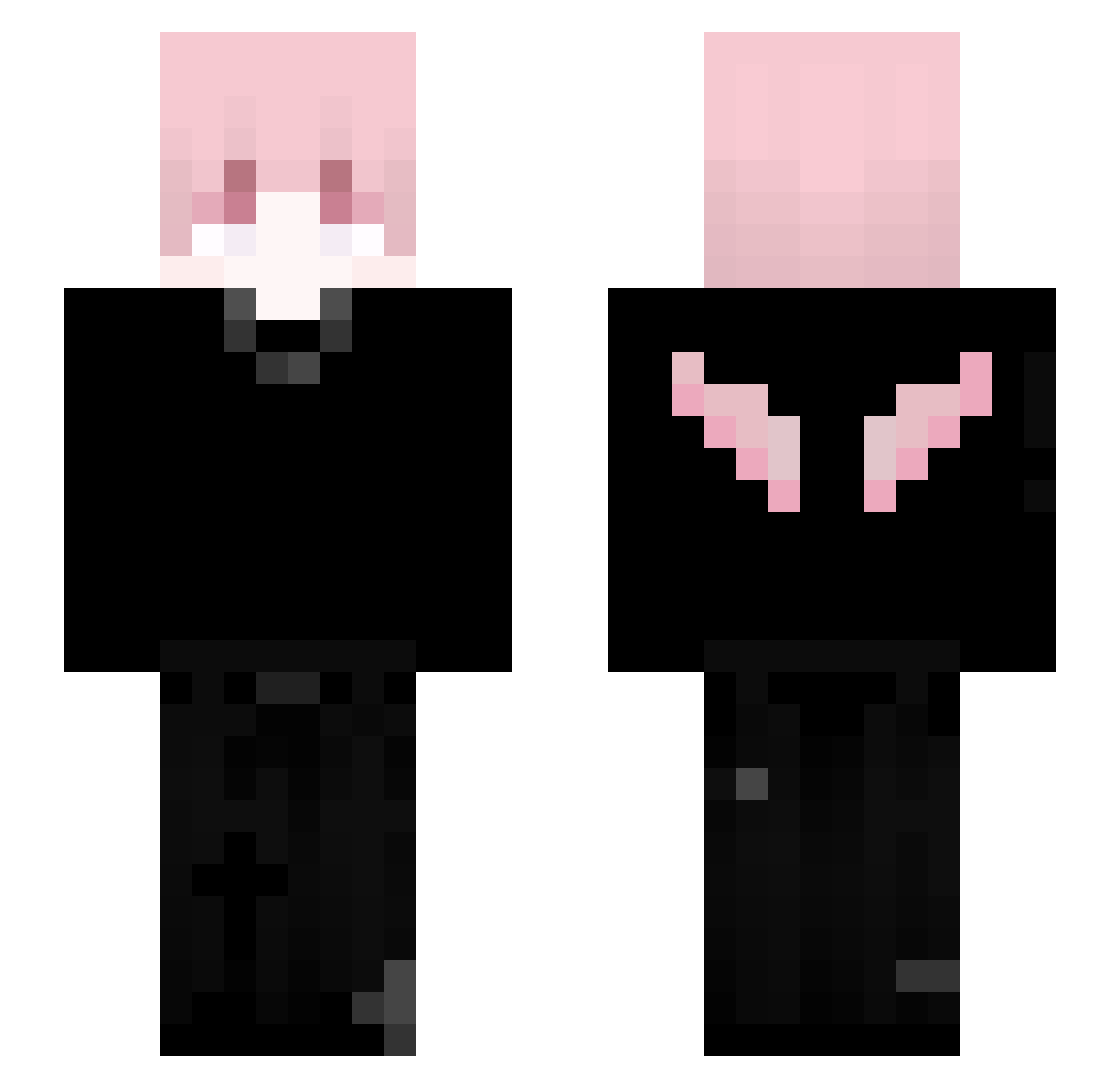 shinelk Minecraft skin, front and back view
