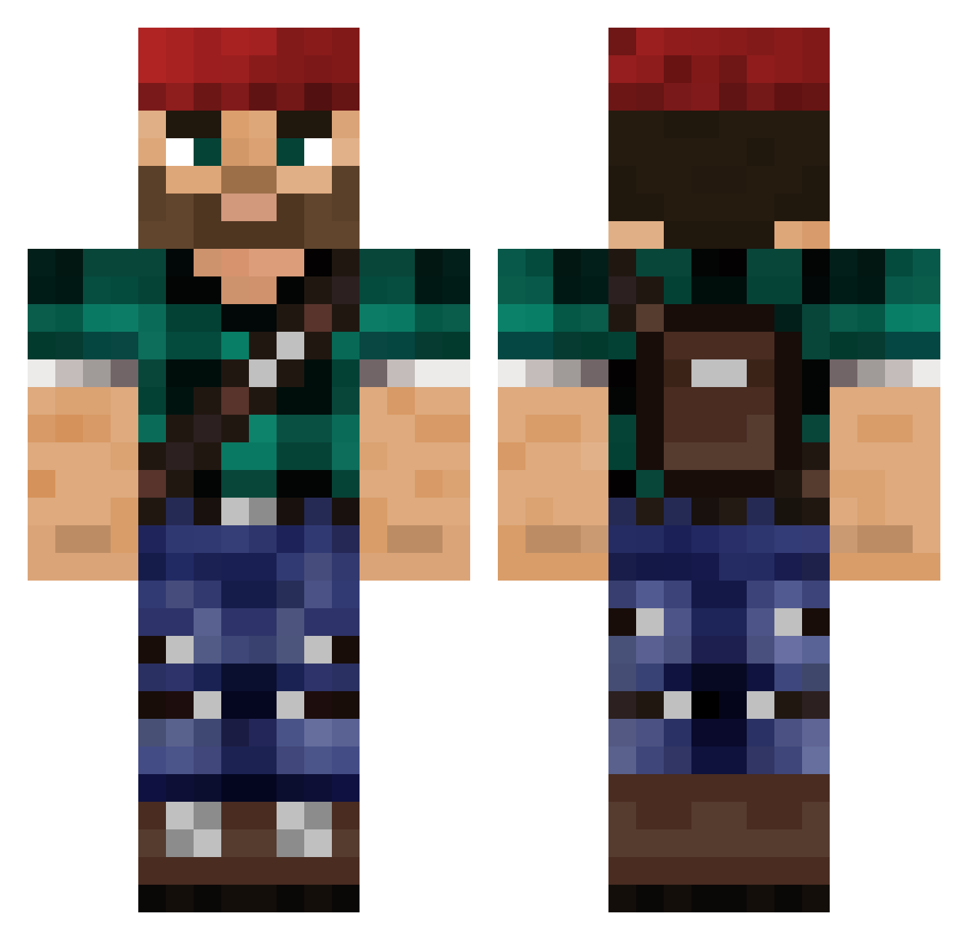 pacmanLD Minecraft skin, front and back view
