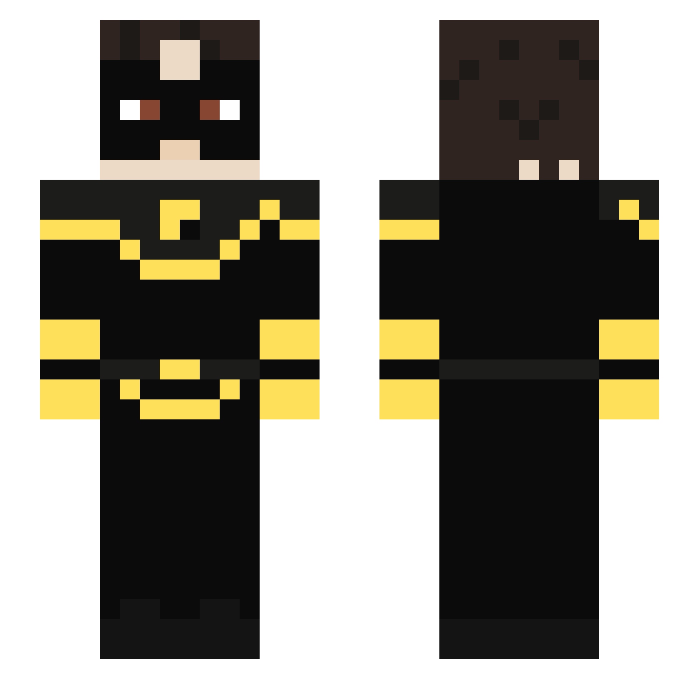 DracoIkaru Minecraft skin, front and back view