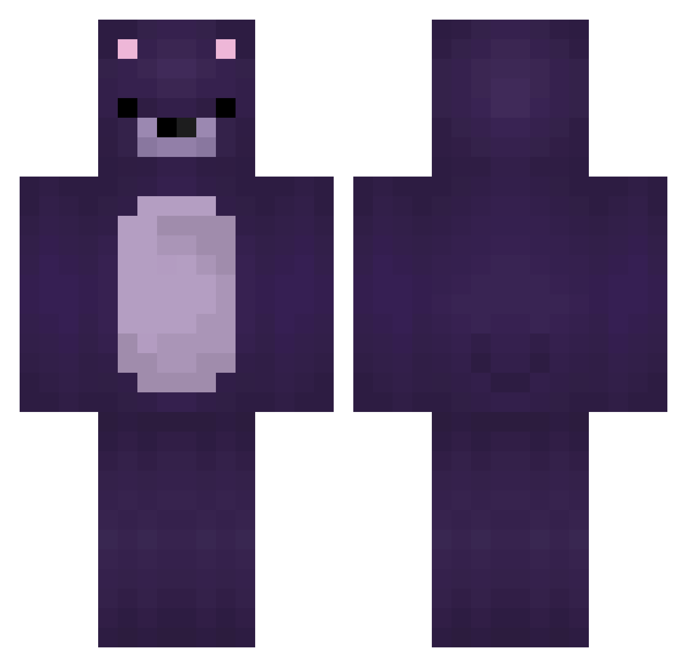 ByZylox Minecraft skin, front and back view