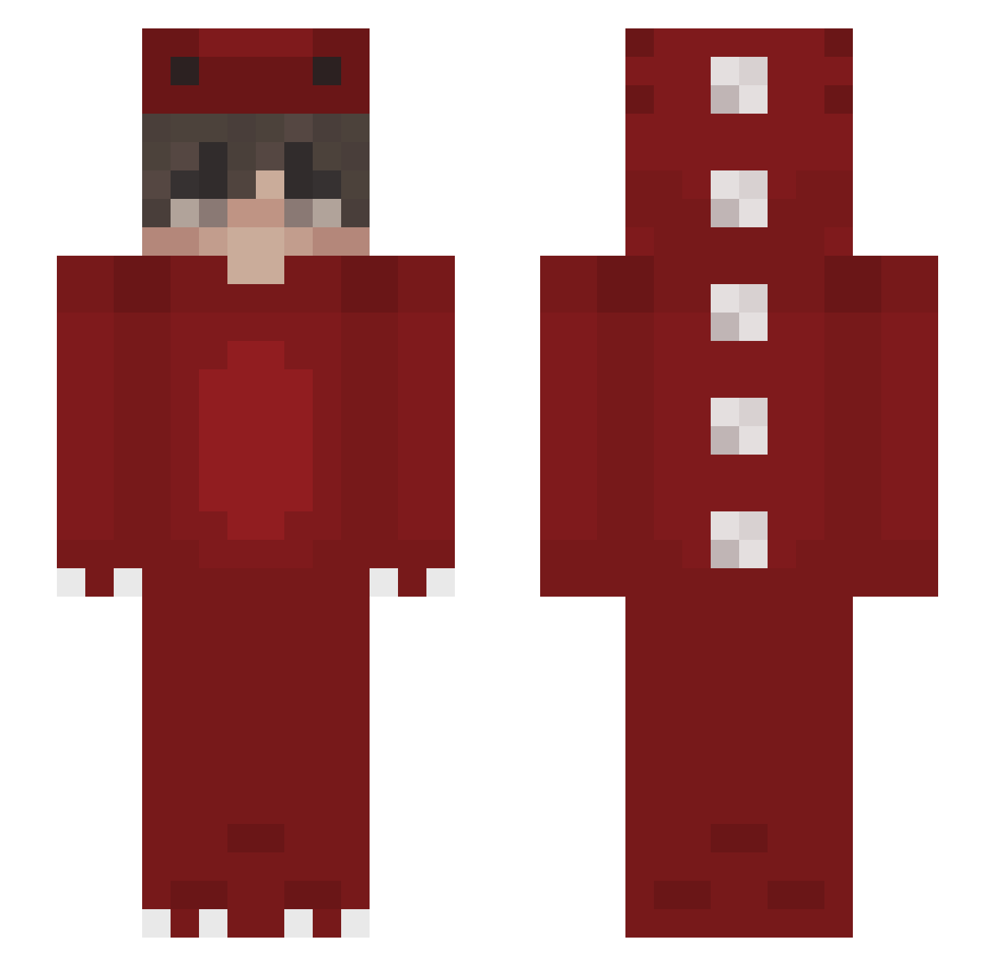 Saroshiii Minecraft skin, front and back view