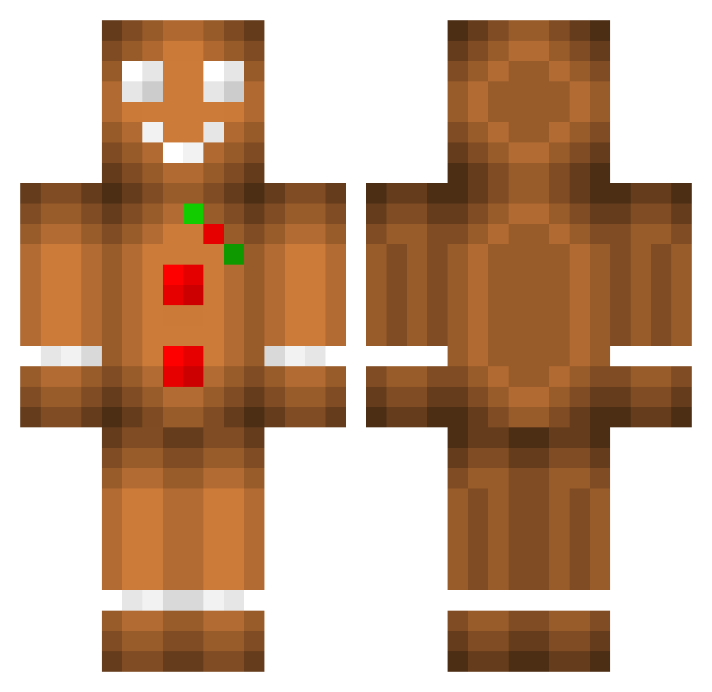 2w4i Minecraft skin, front and back view